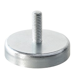Ferrite Shallow Pot Magnets / Male thread