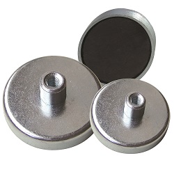 Ferrite Shallow Pot Magnets / Threaded Hole E873