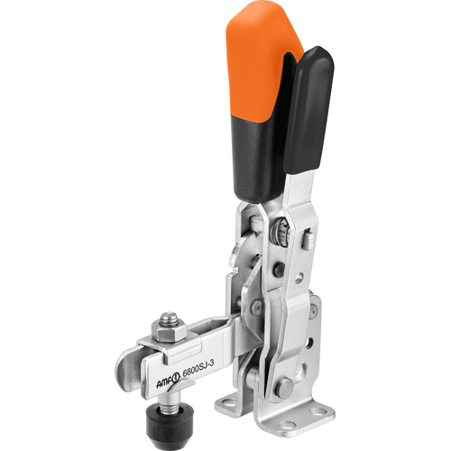 Schnellspanner / 6800SJ / Spannrichtung vertikal / Verriegelung / Griff vertikal / orangefarbener Handgriff