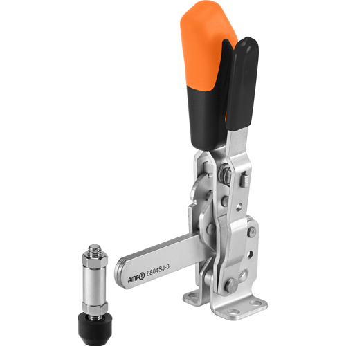 Schnellspanner / 6804SJ / Spannrichtung vertikal / Verriegelung / Griff vertikal / orangefarbener Handgriff