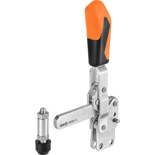 Schnellspanner / 6806J / Spannrichtung vertikal / Griff vertikal / orangefarbener Handgriff