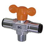 Kugelventile / T-Form / Schnellverbinder / Messing / Aceball / BC