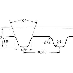 Zahnriemen / ISO 5296 / L / CR (Neopren) / Zugstrang Glasfaser