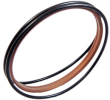 Doppeltwirkender Schaber, PTFE-Bronze mit O-Ring NBR