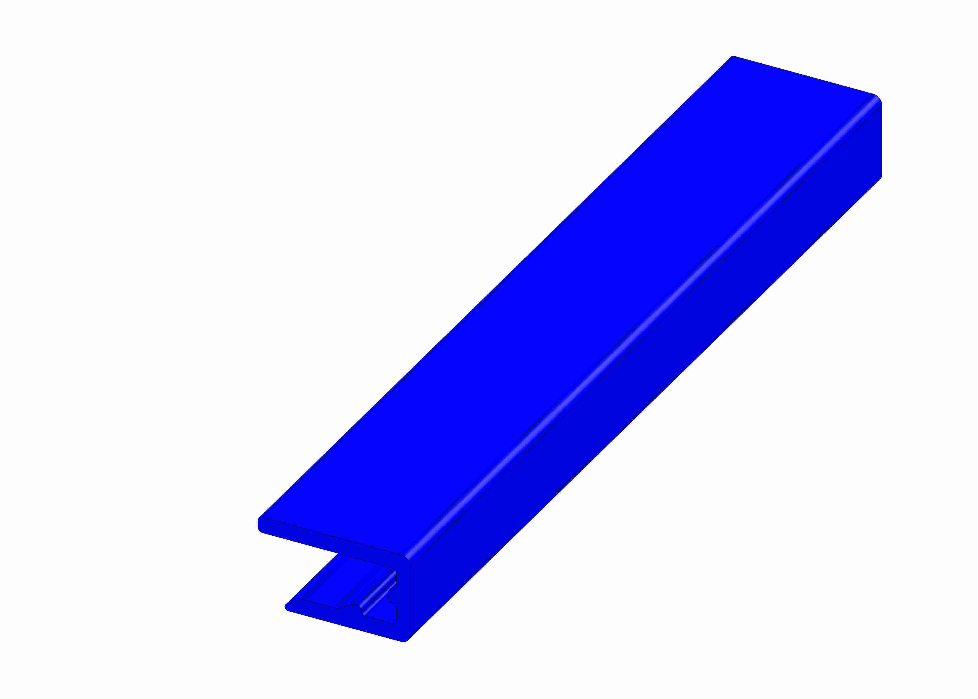 Gleitleiste blau 10 x 14 B  - 55 / 85 / 195