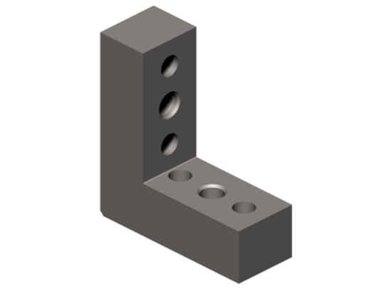 NAAMS L-Block - Standard, Multiple Hole Configurations, ALB Series ALB060M