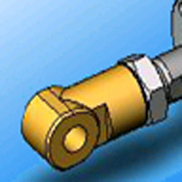 Artikel 81001140 - Lagerbock mit Gelenklager für Zylinderdurchmesser 40mm  Gegenlager für Gabelbefestigung