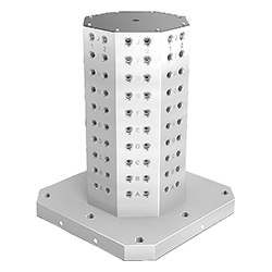 Aufspannturm 8-seitig / mit rasterbohrungen / form B / GJL300 (01856)