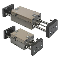 Linearmodul pneumatisch / 2 rundführungen / aluminium (20000)