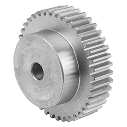 Stirnzahnrad gerade / form A mit nabe / modul 2.5 verzahnung gefräst / stahl (22400)