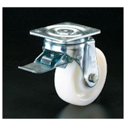 Geräterollen mit Bremse (Lenkrollen) / Raddurchmesser × Breite: 125 × 40 mm. Räder: Nylon 6 / Edelstahl