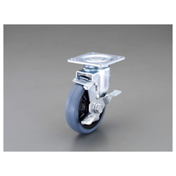 Lenkrollen mit Bremse / EA986PT-161 / Kunststoff Rad / Lochplatte