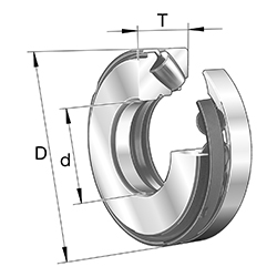 Axial-Pendelrollenlager 292..-E1-MB, mit Bordring