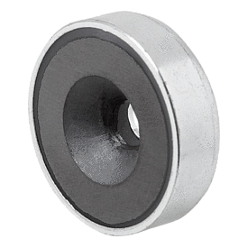 Magnete mit Senkbohrung (Flachgreifer) aus Hartferrit (K0555) K0555.01