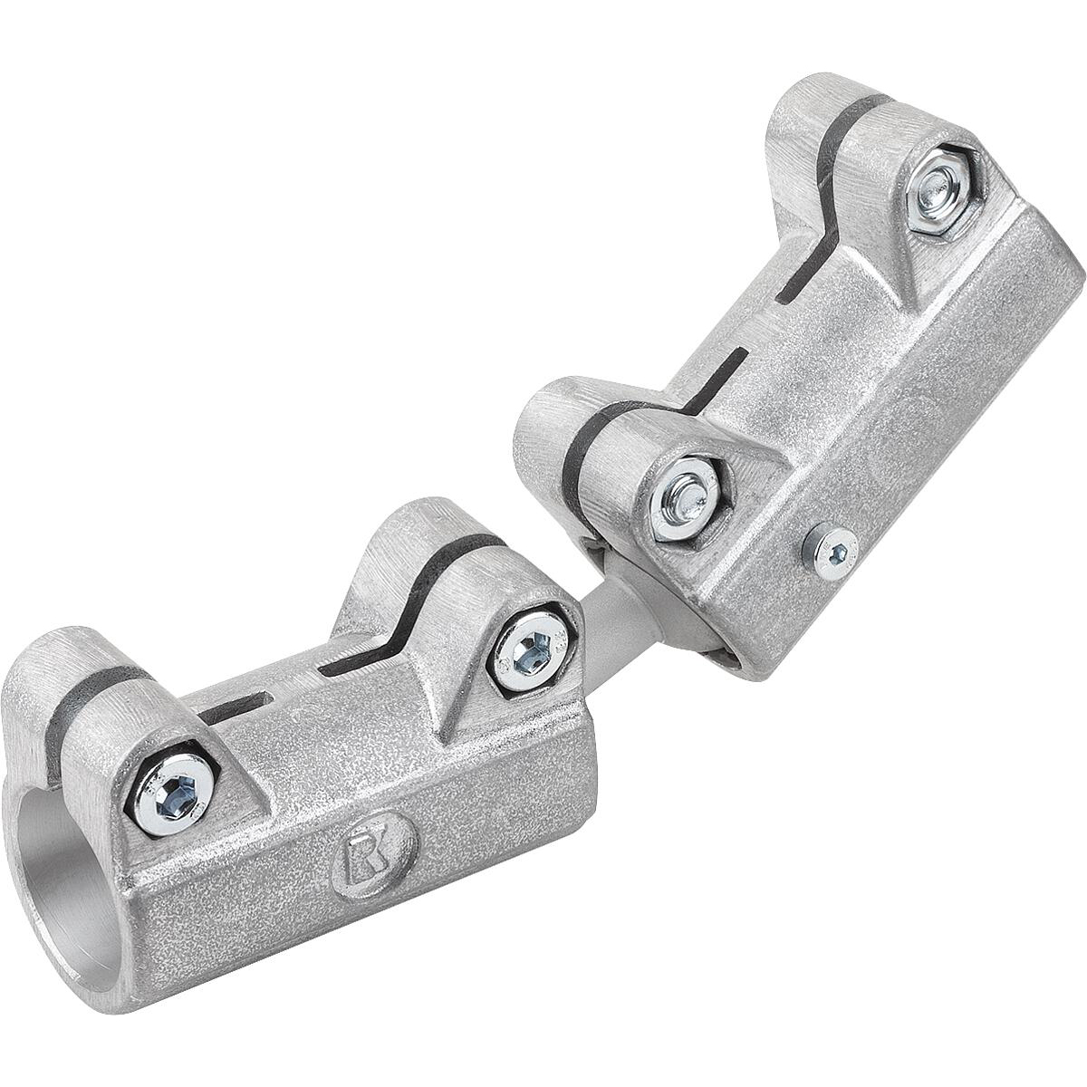 Rohrverbinder gerade, Aluminium mit Doppelkugelgelenk (K0483)