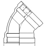 Drainage-Fitting 45°-Winkel