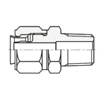 Edelstahl-Fitting für Kunststoffrohr, Stecker, EPCT