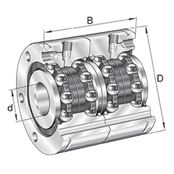 Axial-Schrägkugellager ZKLF..-2RS-2AP-XL, gepaart, zweiseitig wirkend