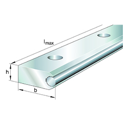 Flaches Vollprofil, Halbschiene, mit Einer Laufwelle, LFS-FH Series