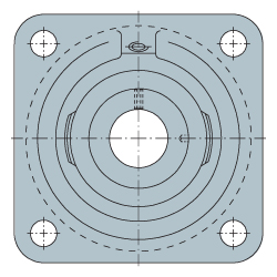 Flanschlagergehäuse GG.CF, Vier-Bolzen, Quadratisch