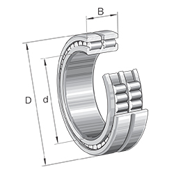 Zylinderrollenlager SL02..-A, vollrollig, 2-reihig, Loslager, Bauform SL02