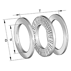 Axial-Zylinderrollenlager 893..-M, 2-reihig