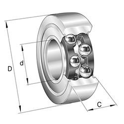 Laufrolle LR5..-2Z-TVH-XL, Metall Dichtung beidseitig, X-Life