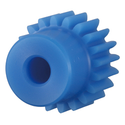 Stirn-Zahnräder / PS / geradverzahnt / Modul 1.0, 1.5, 2.0, 2.5, 3.0 / Form B / N9 / Nylon / blau PS1-100J15