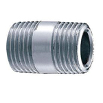 Rohre, Rohrverbindungen und Rohrleitungen, Sekundärmaterial für Wasserleitungen, Rohrverbindungen, runder Nippel mit Metallbeschichtung