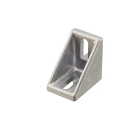 Winkel für Alu-Konstruktionsprofile mit Nutfeder und Langloch / Serie 5, HBLSFR5 / Aluminium-Druckguss / 90° / 1 Nut Profil / Nutbreite 6