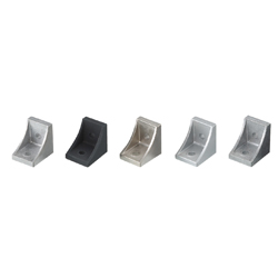 Winkel für Alu-Konstruktionsprofile mit Nutfeder / Serie 8-45, □HBLFS□8-45 / Aluminium-Druckguss / 1 Nut Profil / Nutbreite 10 mm HBLFSN8-50-SSP