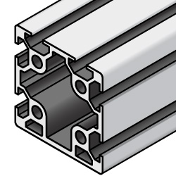 Alu-Konstruktionsprofile / Serie 5, HFSF□-□, KHFSF□-□ / Aluminium extrudiert / eloxiert / 6 Nuten / 40x40 / Nut 6