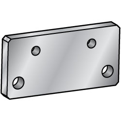 Blechverbinder-Montageplatten / Halter / 4 Bohrungen / gefräst / Material wählbar / HFCBA