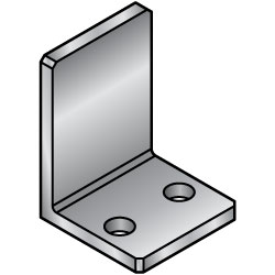 Blechverbinder-Montagewinkel / LAFZD / Material wählbar / 2 Bohrungen / schwere Ausführung