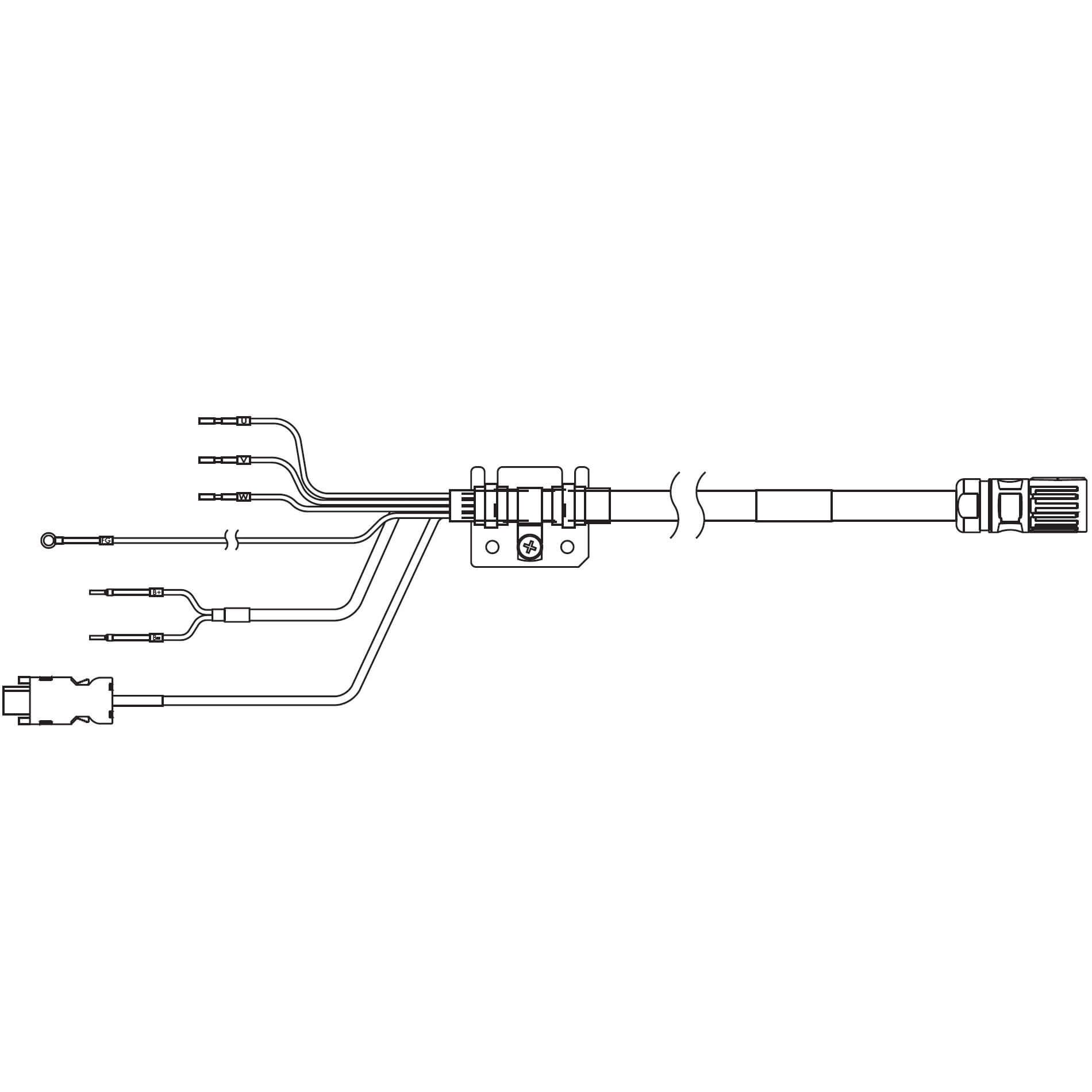 1S-Servomotor mit Safe Motion, Integrierte Kabel R88A-CX1A010SF