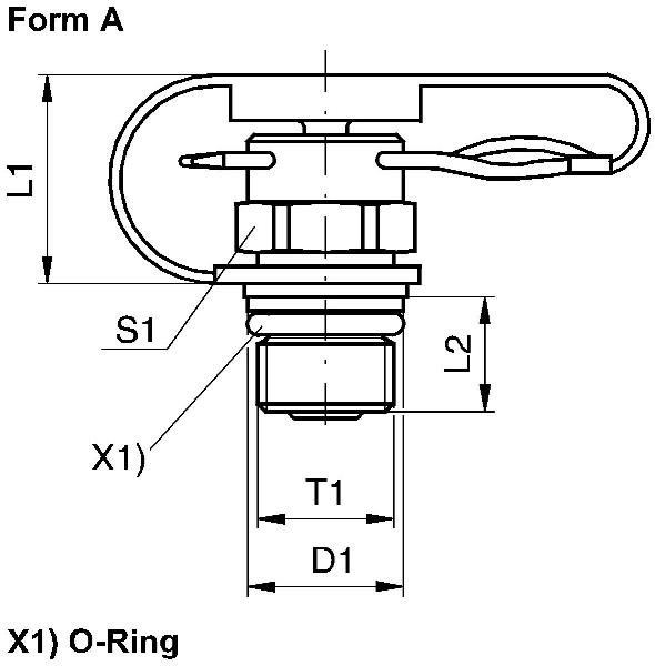PARKER Prüfpunktverschraubung mit Pin-Lock EMA1 EMA1/10X1CF
