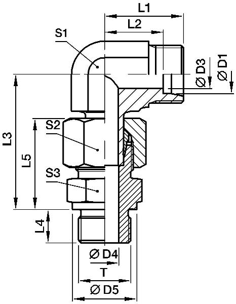 PARKER Einstellbarer Standrohrkrümmer EVW-M