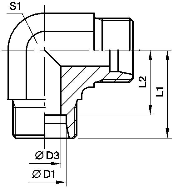 PARKER W-Winkelverschraubung