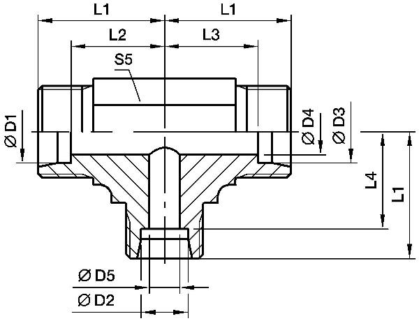 Parker TR T-Stück Reduzierstück