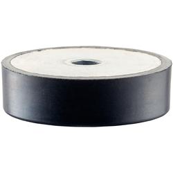Gummi-Metall-Puffer / 25150.11□□ / zylindrisch / Scheibe, Durchgangsbohrung, Stahl / zylindrisch / Gummi