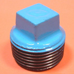 Stopfen / Stahl / lackiert (blau) / Innenbeschichtung Epoxidharz / P RCF-K-P-1B