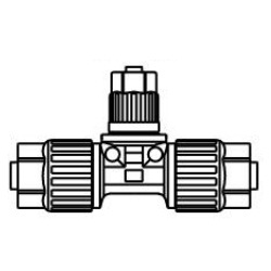 Fluorkunststoffarmaturen / Fluorpolymer-Rohrverschraubung, Serie LQ3, T-Stück, Zoll-Größe