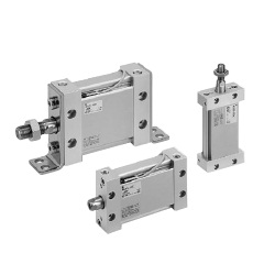 M (D) U Flachzylinder, doppeltwirkend, Standardkolbenstange mit Signalgeberbefestigungsnut MDUB25-55DMZ