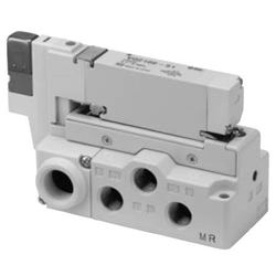 5-Port-Magnetventil, steckbar, Anschlussplatte Einzelgerät Serie VQ2000