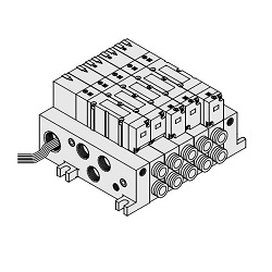 5-Wege-Magnetventile / VQ4000, Manifold, L-Kit (Leitungs-Kit) VV5Q41-0203LD1-Q