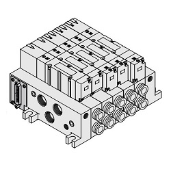 5-Wege-Magnetventile / VQ4000, Ventilblock, F-Kit (D-Sub-Anschluss-Kit)