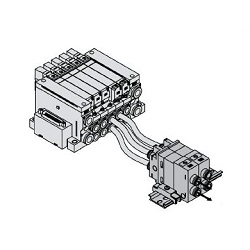 5-Wege-Magnetventile / steckbare Einheit, Sockelmontage, VQ2000, separat montierter perfekter Block
