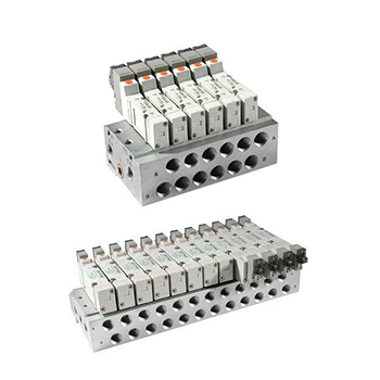 5 / 2-, 5 / 3-Wege-Elektromagnetventil, Stabförmige Alu-Mehrfachanschlussplatte, Individuelle Verdrahtung, SY3000 / 5000 / 7000 Serie SS5Y5-42-02-C6F-Q