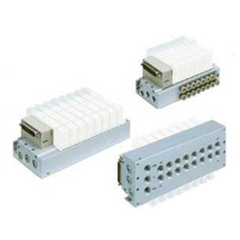 5 / 2-, 5 / 3-Wege-Elektromagnetventil, Interner Verdrahtung, Aluminium-Anschlussplatte, Mehrfachanschlussplatte, SY3000 / 5000 / 7000 Serie SS5Y3-50F1-10B-KC6F