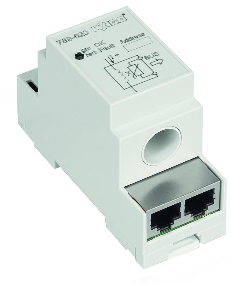 Stromsensor mit Busanschluss im Reiheneinbaugehäuse